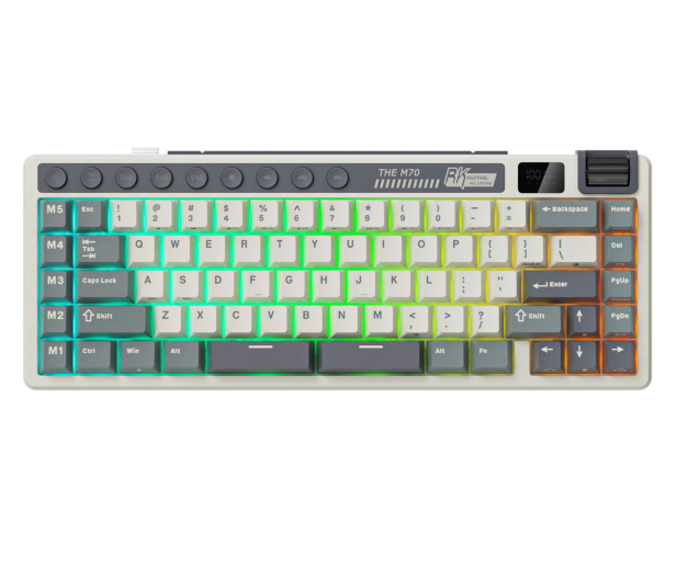 Royal Kludge RK M70 Cyan Purple Beige switch - 1455769 - zdjęcie